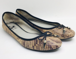 Sam Edelman Circus Womens 7 Faux Snake Skin Leather Slip On Ballet Flats Shoes - £42.42 GBP