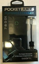 NEW Tzumi-Pocket Juice 7800mAh 5V Dual USB Input Portable Charger 3488BB-3 Black - £11.75 GBP
