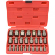 25pcs Reverse  Extractor EZ Out Bolt Extractor CR-MO Remover Broken Stud Span - £43.37 GBP