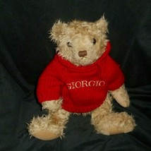 1995 GIORGIO BEVERLY HILLS TEDDY BEAR RED POLO SWEATER STUFFED ANIMAL PL... - £15.15 GBP