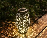 Solar Light Outdoor Hanging Solar Lantern Garden Outdoor Handle Retro Me... - £37.52 GBP