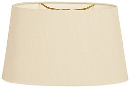 Royal Designs HB-611-12BG Shallow Oval Hardback Lamp Shade, 10 x 12 x 7, Beige - £33.53 GBP