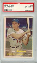 1957 Topps Gil Hodges #80 PSA 6 P1309 - £82.73 GBP