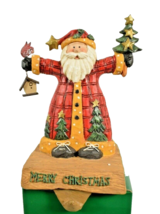 Dillard&#39;s Santa Stocking Holder  Resin/Cast Iron Christmas/Holiday - £15.98 GBP