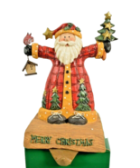 Dillard&#39;s Santa Stocking Holder  Resin/Cast Iron Christmas/Holiday - £16.07 GBP
