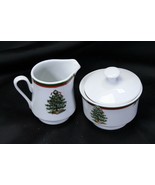 Pacific Rim Cream and Sugar Bowl w/Lid Christmas Tree Set of 2 Xmas - €14,39 EUR