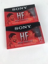 lot of 2 sony hf 90 cassettes NEW AND SEALED - £7.99 GBP