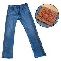 Levi’s 505 Men’s Regular Fit Jeans Blue W34 L32 Straight Leg Denim - $24.75
