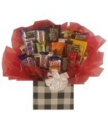 Buffalo Plaid Chocolate Candy Bouquet gift basket box - Great gift for B... - $59.99