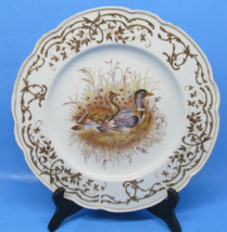 Mark Roberts Decorative Collectable Plate Hand Painted duck gold trim 10 1/4&quot; - £16.12 GBP