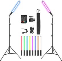2 Pack Rgb Led Video Light Wand Sticks, Luxceo Studio Lighting Kits For - $3,113.68 MXN