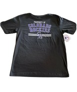 NEW Colorado Rockies Baseball Boys Black Purple Short Sleeve Shirt XL 14-16 - £11.55 GBP