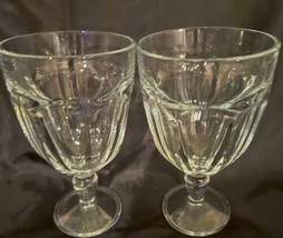 Marks &amp; Spenser American Soda Water Goblet 7&quot; (2) Clear Glass - $39.00