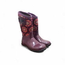 Bogs North Hampton Purple Kaleidoscope Rain Boots - Youth Size 2 - £30.19 GBP