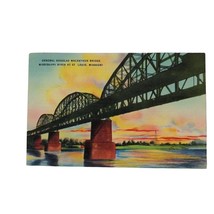 Postcard General Douglas MacArthur Bridge St Louis Sunset Linen Vintage Unused - £5.60 GBP