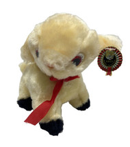 Vintage Dakin and Company Little Lamb with Tag 5 in Plastic Flat Eyes - $23.19