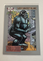 DC Comic Card 1992 Series I Earth&#39;s Mightiest Villains  Gorilla Grodd #96 - £1.25 GBP