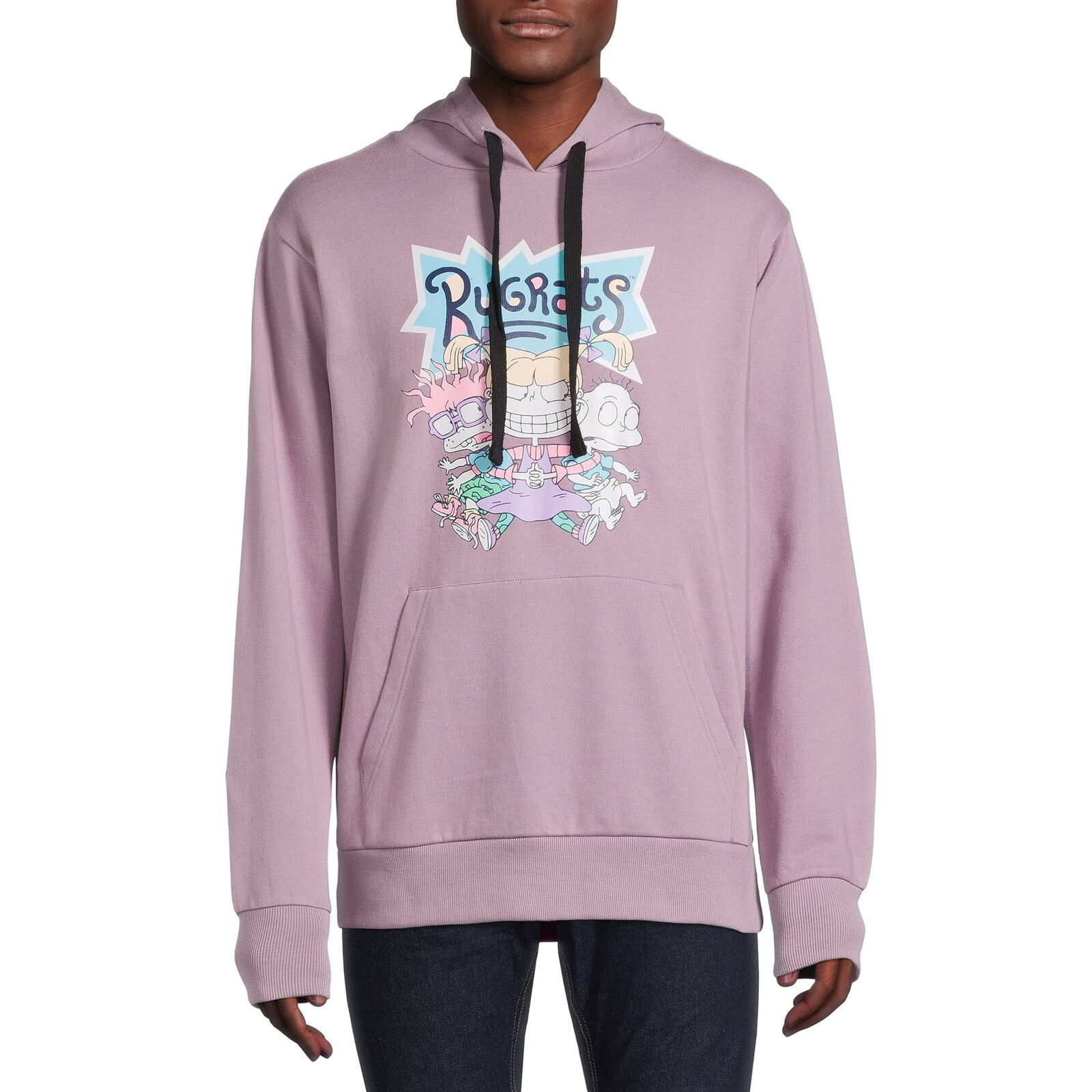 Nickelodeon Rugrats Men's Graphic Fleece Hoodie Size M (38-40) Color War Plum Item image 2