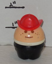 Vintage 2&quot; Tall Little Tikes Toddle Tots People Fireman Figure - £7.47 GBP