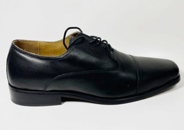 Wizfort Homme Cuir Oxford Casquette Orteil Chaussures à Lacets, Noir - Taille 42 - £46.71 GBP