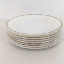 Fire King Vtg USA Made White Milk Glass Swirl 9&quot; Lot of 8 Dinner Plates (8) - £22.45 GBP