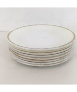Fire King Vtg USA Made White Milk Glass Swirl 9&quot; Lot of 8 Dinner Plates (8) - £22.52 GBP
