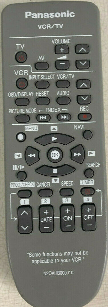 Primary image for PANASONIC VCR TV Remote Control  N2QAHB000010