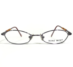 Nine West Petite Small Eyeglasses Frames RU5 Purple Silver Cat Eye 43-16-125 - £36.59 GBP