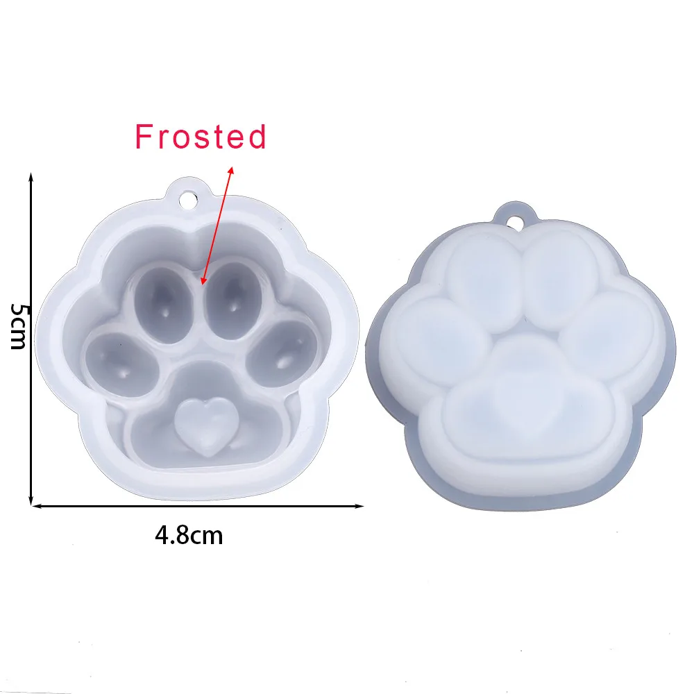Cat Paw Silicone Mold Keychain Pendants Epoxy Resin Mould for -Style 13 ... - $1.96
