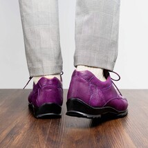Marco Di Milano genuine caiman hornback & original lizard Sneaker Crater Purple image 8