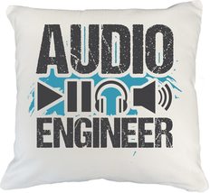 Make Your Mark Design Audio Engineer. Cool White Pillow Cover for Mixing... - £20.09 GBP+