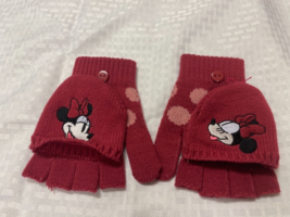 Disney Minnie Mouse pink girl fingerless gloves - £5.45 GBP