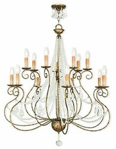 Livex 50297-35 14 in. 4 Light Candelabra Base Polished Nickel Flush Moun... - $140.16