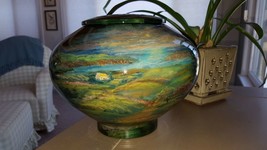 Hand Painted Wood Adult Ireland Landscape Funeral Cremation Urn,225 Cubic Inches - £1,603.67 GBP