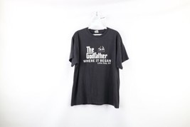 Vintage Mens Medium Faded The Godfather Little Italy New York T-Shirt Black - £53.57 GBP