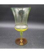 Rare Antique c.1920 Utility Glass Works Nilotus Vaseline Uranium &amp; Amber... - $81.04 CAD