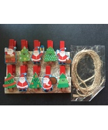 200pcs Santa Claus Clothespin Crafts,Wooden Paper Clips,Christmas Tree O... - £20.70 GBP
