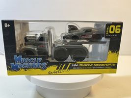 Muscle Machine Transports Diecast Model Truck &amp; Car: 1/64 Scale, By Maisto - $14.85