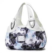   Portable Printed Soft Leather Women&#39;s Bag Western Style Large Capacity Shoulde - £29.64 GBP