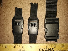 9BB48 NYLON STRAP DISCONNECTS, (2) 1&quot; &amp; (1) 1-1/2&quot;, VERY GOOD CONDITION - $4.99