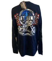 New American Choppers  The Series Jet Bike Men’s Navy Long Sleeves T-Shi... - $89.09