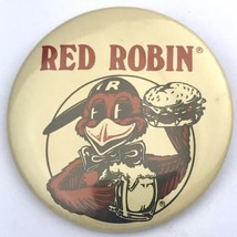 Red Robin Pin Button Pinback Vintage Restaurant Old Original Restaurant Foodie - £18.30 GBP