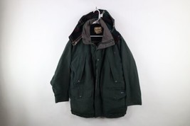 Vintage 90s Woolrich Mens Large Faded Spell Out Wool Line Hooded Parka Jacket - $128.65