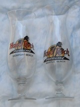 Hard Rock Hurricane Glasses--2 different..Myrtle Beach + Newport Beach - $12.95