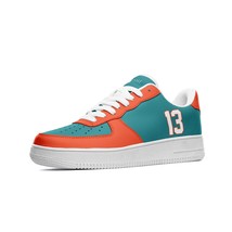 Miami Dolphins Shoes for Men &amp; Women | Custom Leather Miami Dolphins Sne... - £75.44 GBP