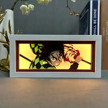 Tanjiro Kamado Anime Figures Led Lights Gamer Room Decoration Manga Pape... - $20.20+