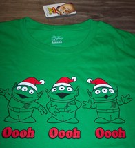 Walt Disney Toy Story Aliens In Santa Hat Christmas T-Shirt Large New w/ Tag - $19.80