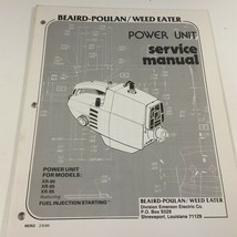 1984 Poulan Weed Eater Model XR-80 XR-85 XR-95 Power Unit Service Manual 66352 - $24.99