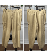 Tommy Bahama Tan Khaki Silk Cargo Pants $158 38 x 29.5 - $72.00