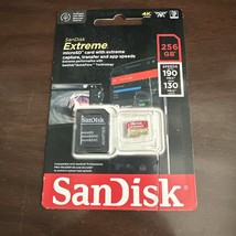 SanDisk Extreme 256GB microSDXC Card UHS-I U3 V30 190MBs SDSQXAV-256G-GN6MN - $521.09 MXN